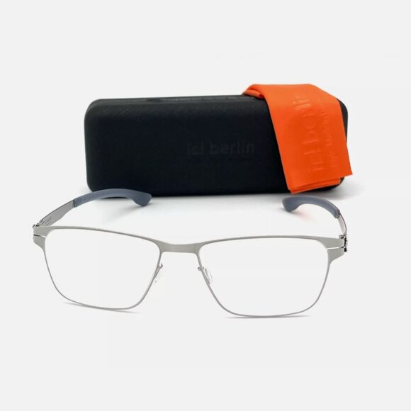 IC BERLIN Chrome Gray / Demo Lens 52mm Eyeglasses - Picture 2 of 5